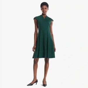 M.M.LaFleur Green Stretch Wool Ruth Dress